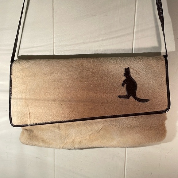 Genuine Kangaroo Hair Handbag from Sydney, Australia Vintage Crossbody - Picture 1 of 13